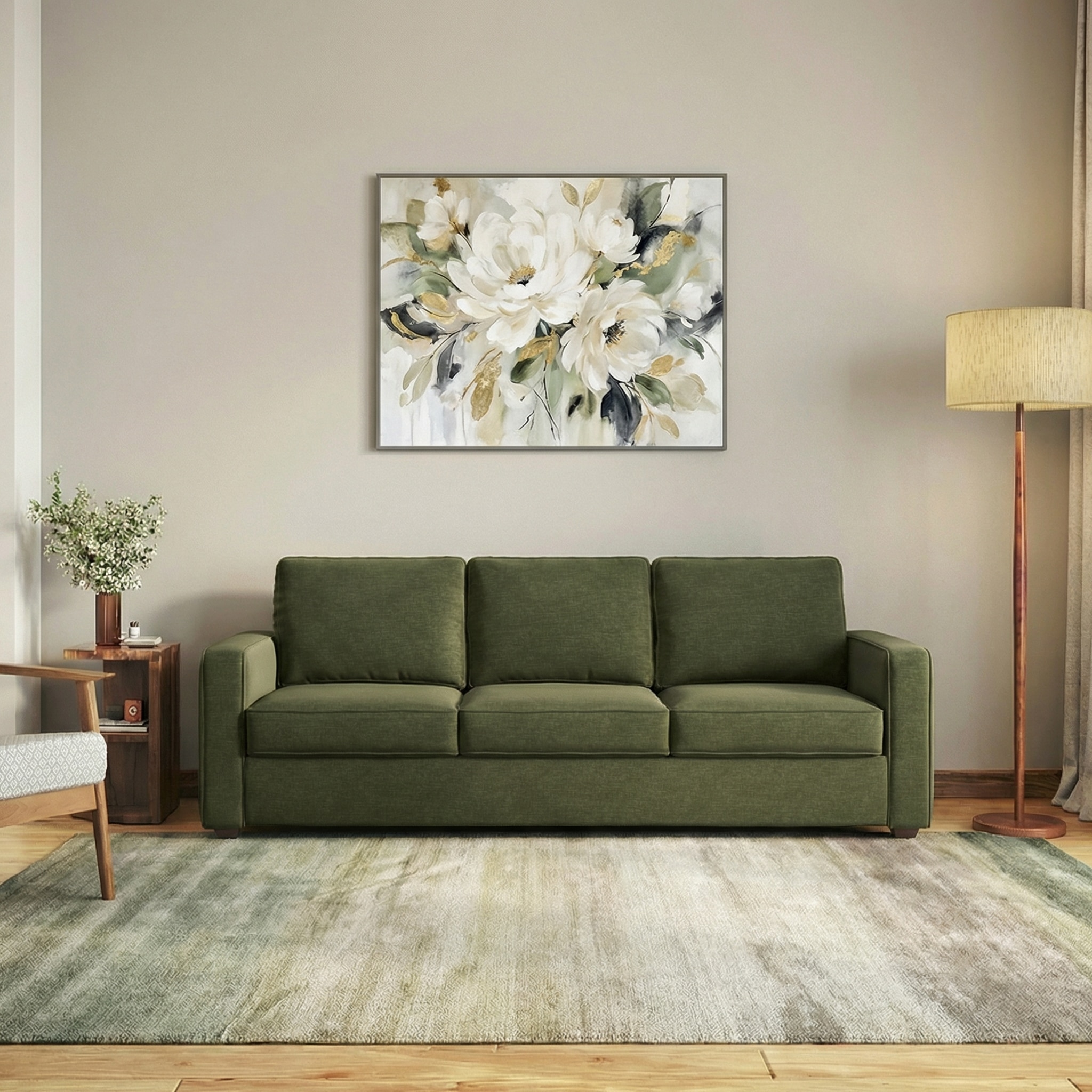 Apollo Sofa (Colour: Moss Green, Cushion: Hard, Sofa Type: Regular, Seating Capacity: 3 Seater, Back Type: High Back)-image-27