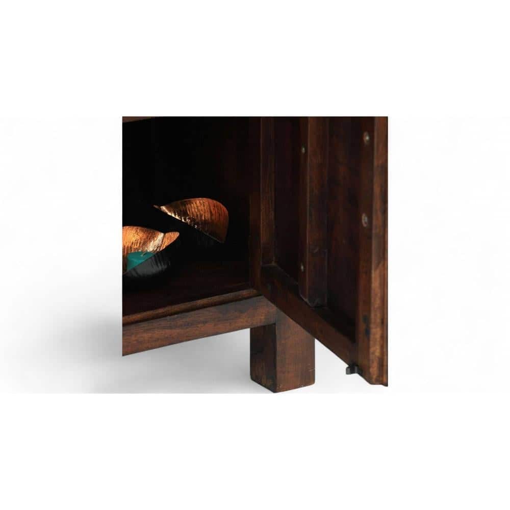 Elder Sheesham Wood Contemporary Cabinet In Provisional Teak Finish