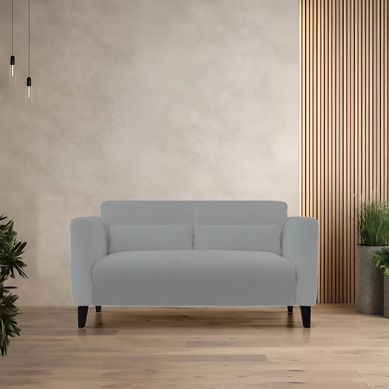 2 Seater Light Grey Sofa Cover
