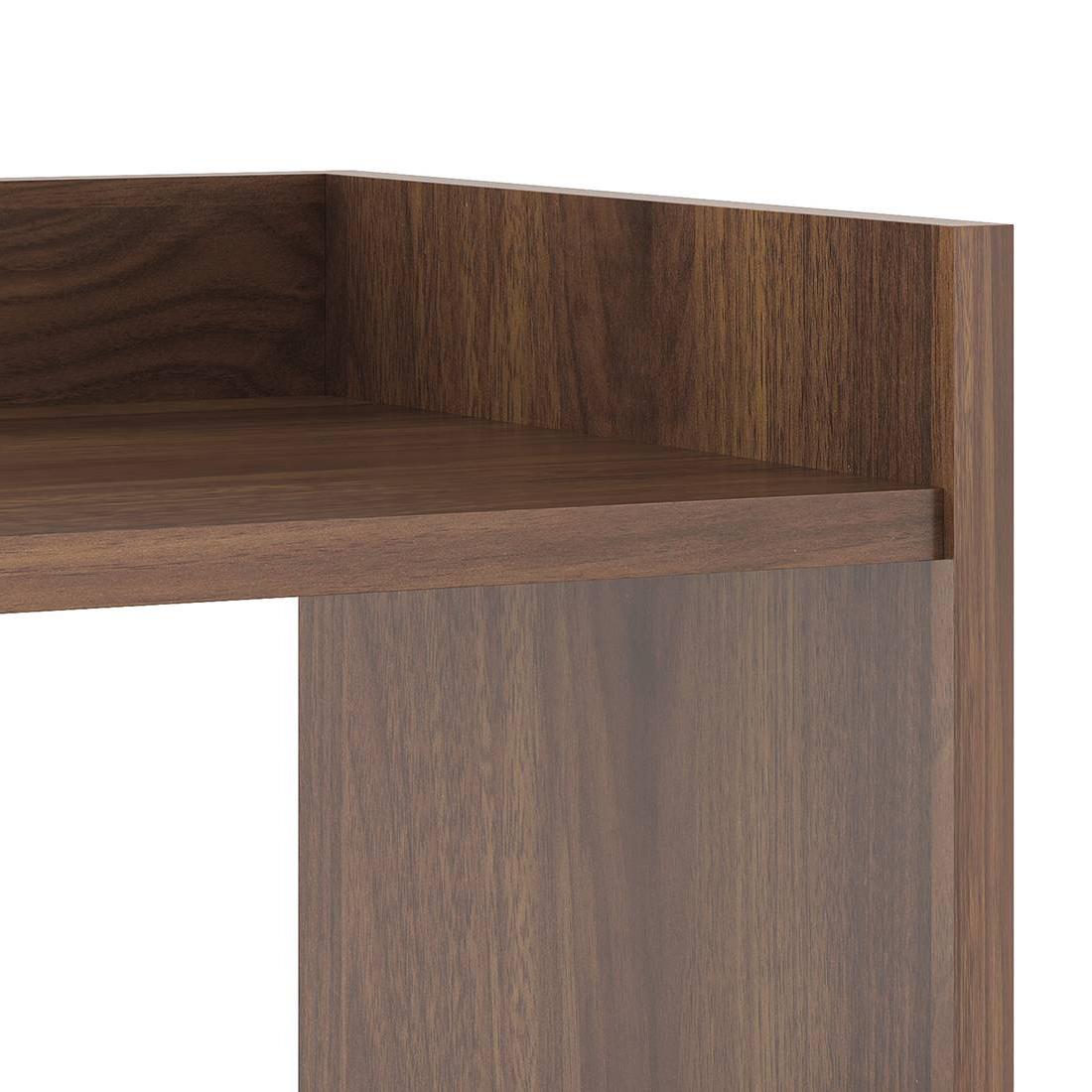 Megan Engineered Wood Bookshelf in Classic Walnut Finish