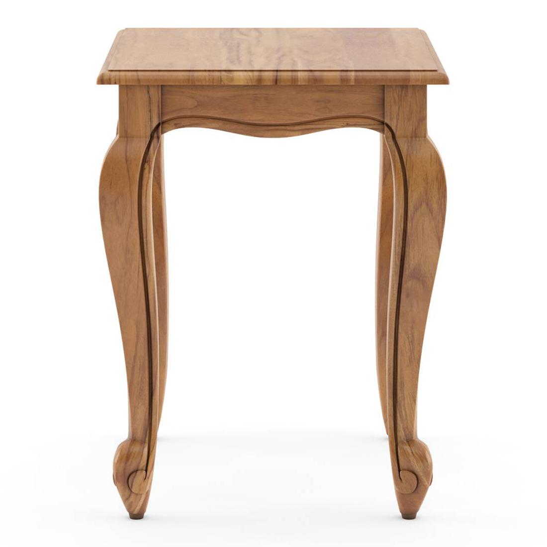 Taahira Side Table Natural Teak Finish