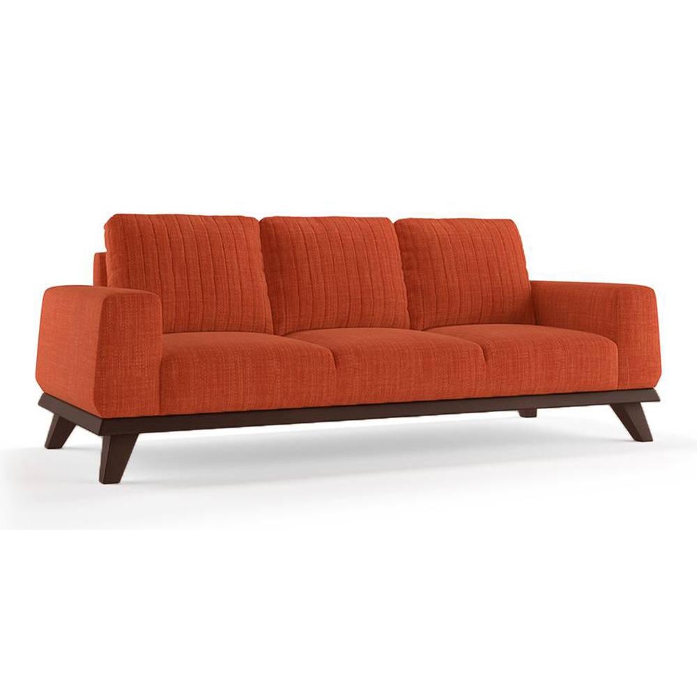 Granada Premium 3 Seater Fabric Sofa in Lava Colour