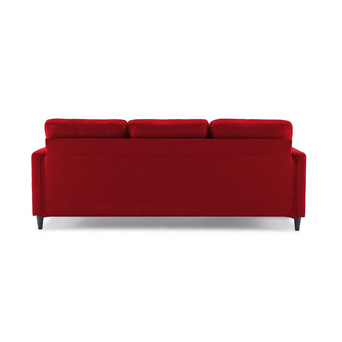 Monznij Sectional Fabric Sofa - Red