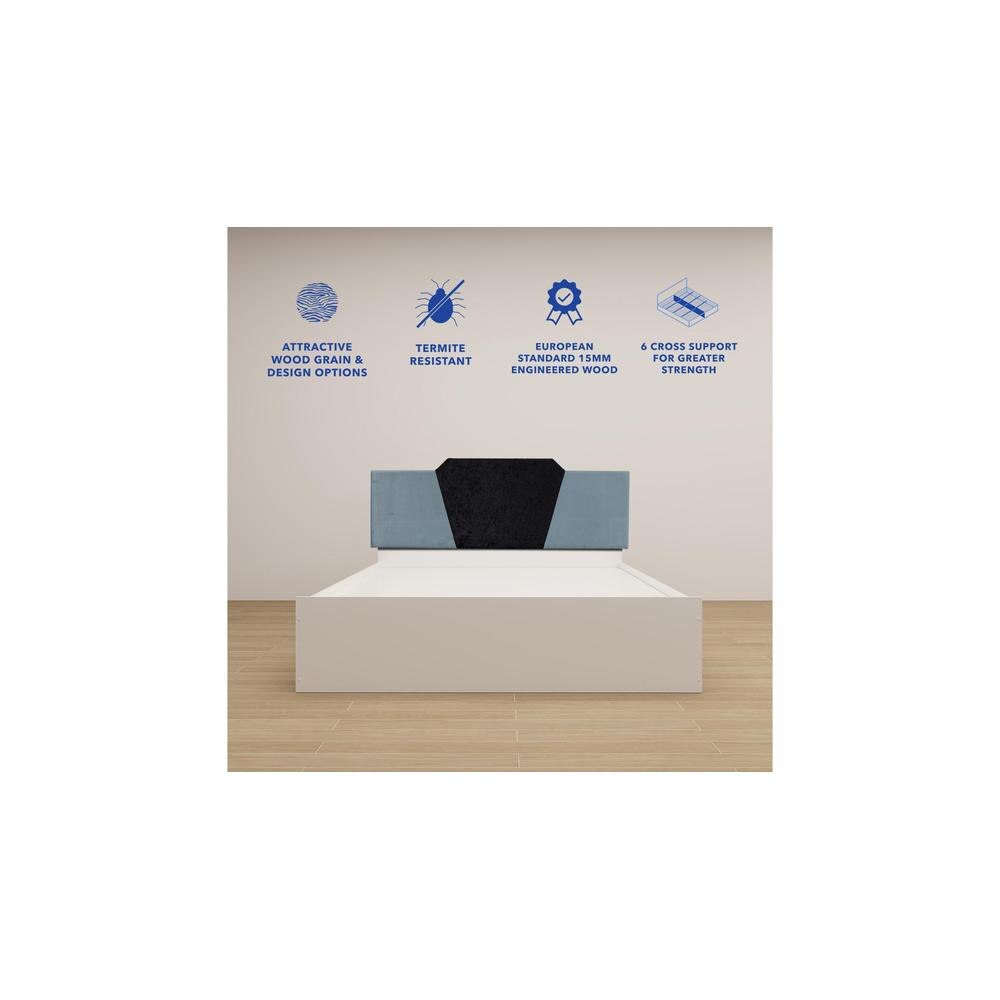 Nadi Engineered Wood Queen Size Bed In White Finish