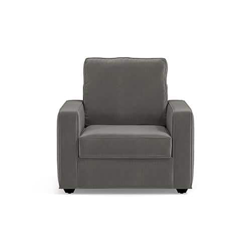 Apollo Compact Sofa Set (Colour : Ash Grey Velvet, Cushion : Hard, Back Type : High Back, Seater : 3+2+1)