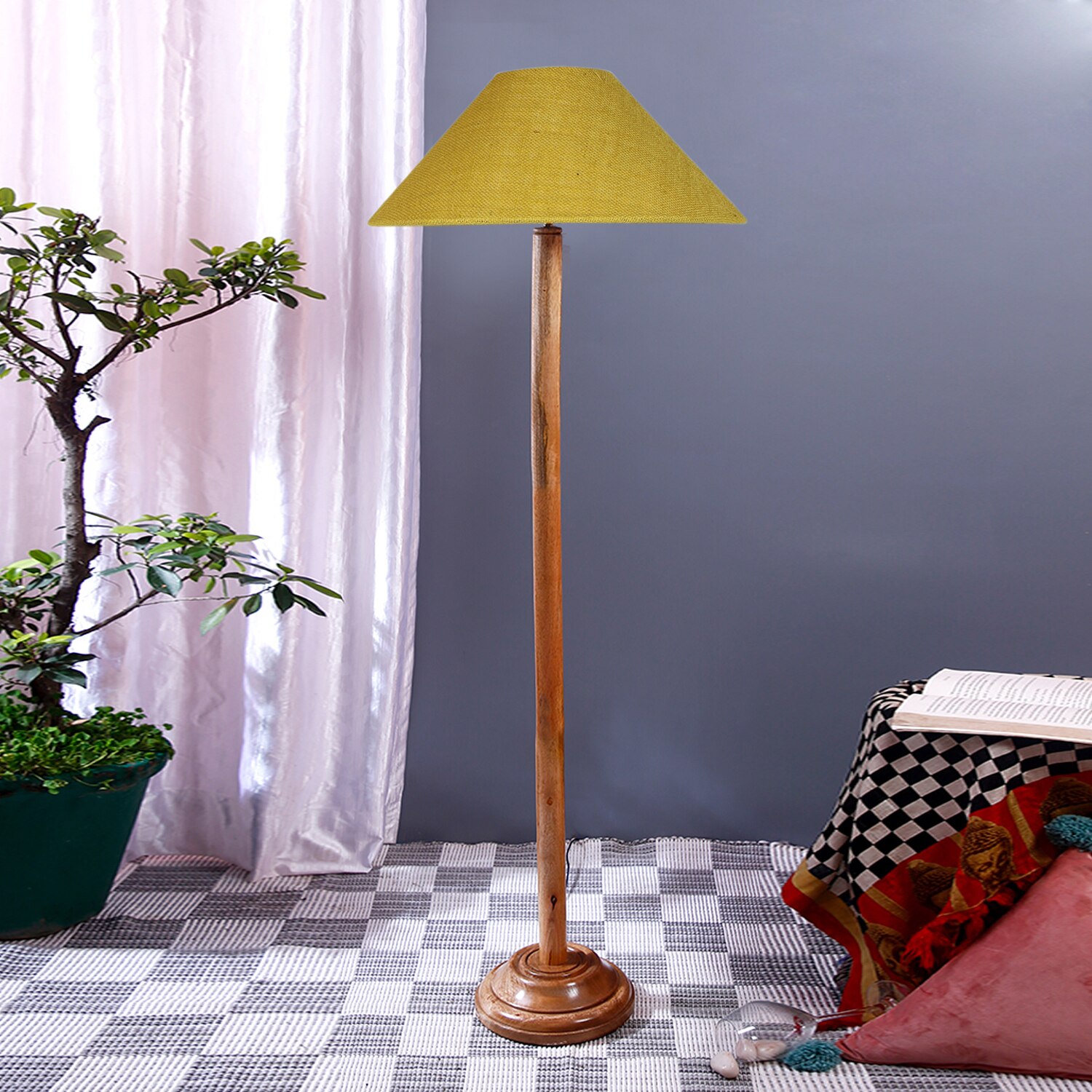 Devansh Wooden Foor Lamp