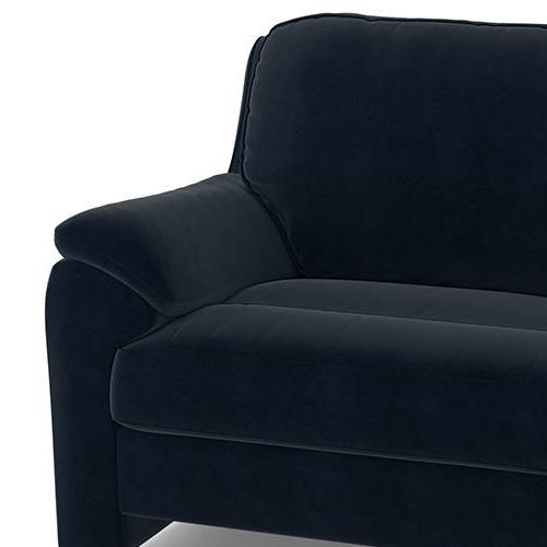 Farina Luxe 3 Seater Fabric Sofa in Sea Port Blue Velvet Colour