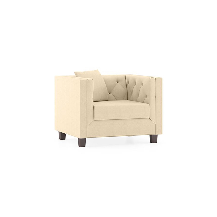 Windsor Premium 1 Seater Fabric Sofa in Birch Beige Colour
