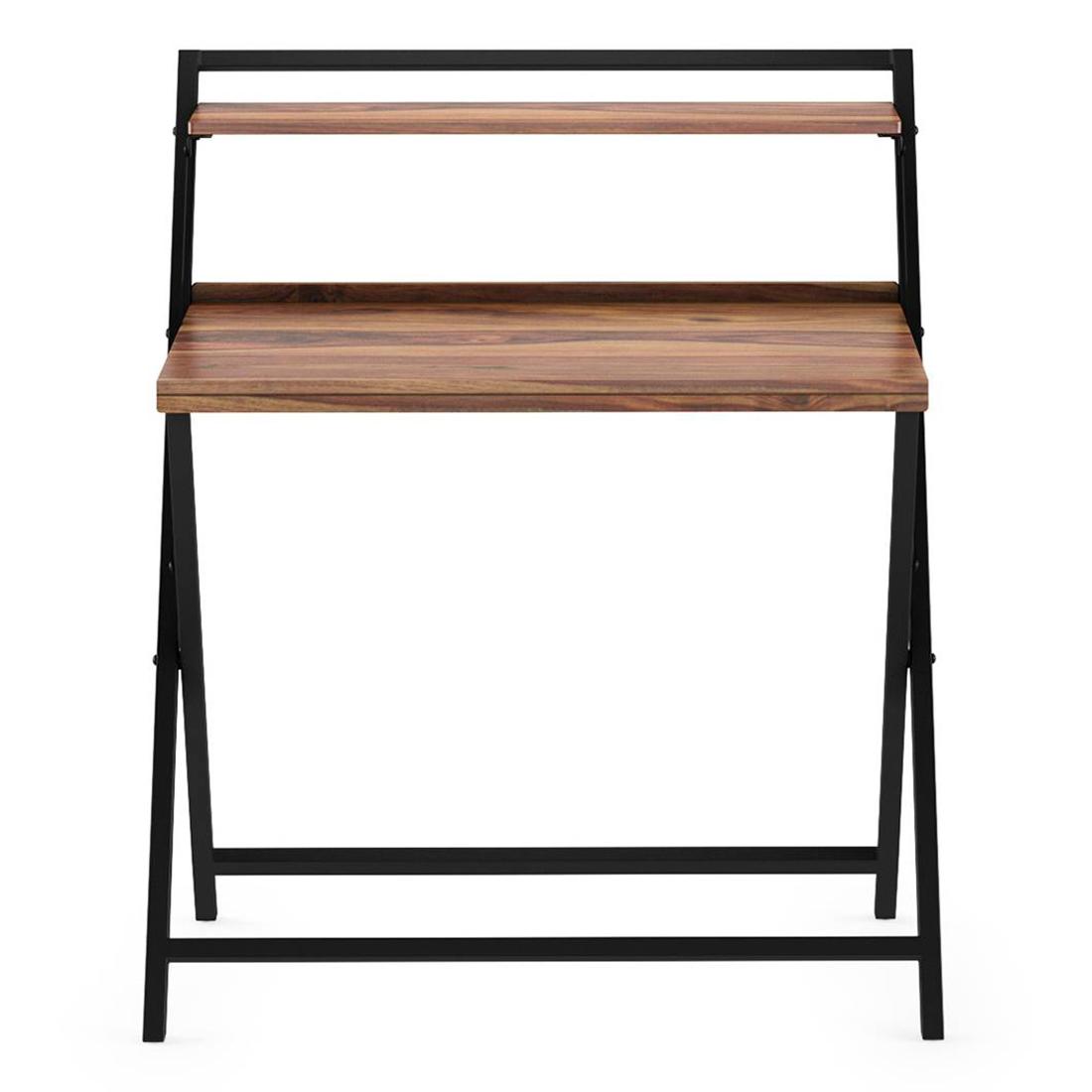 Bruno Solid Wood Study Table in Teak Finish