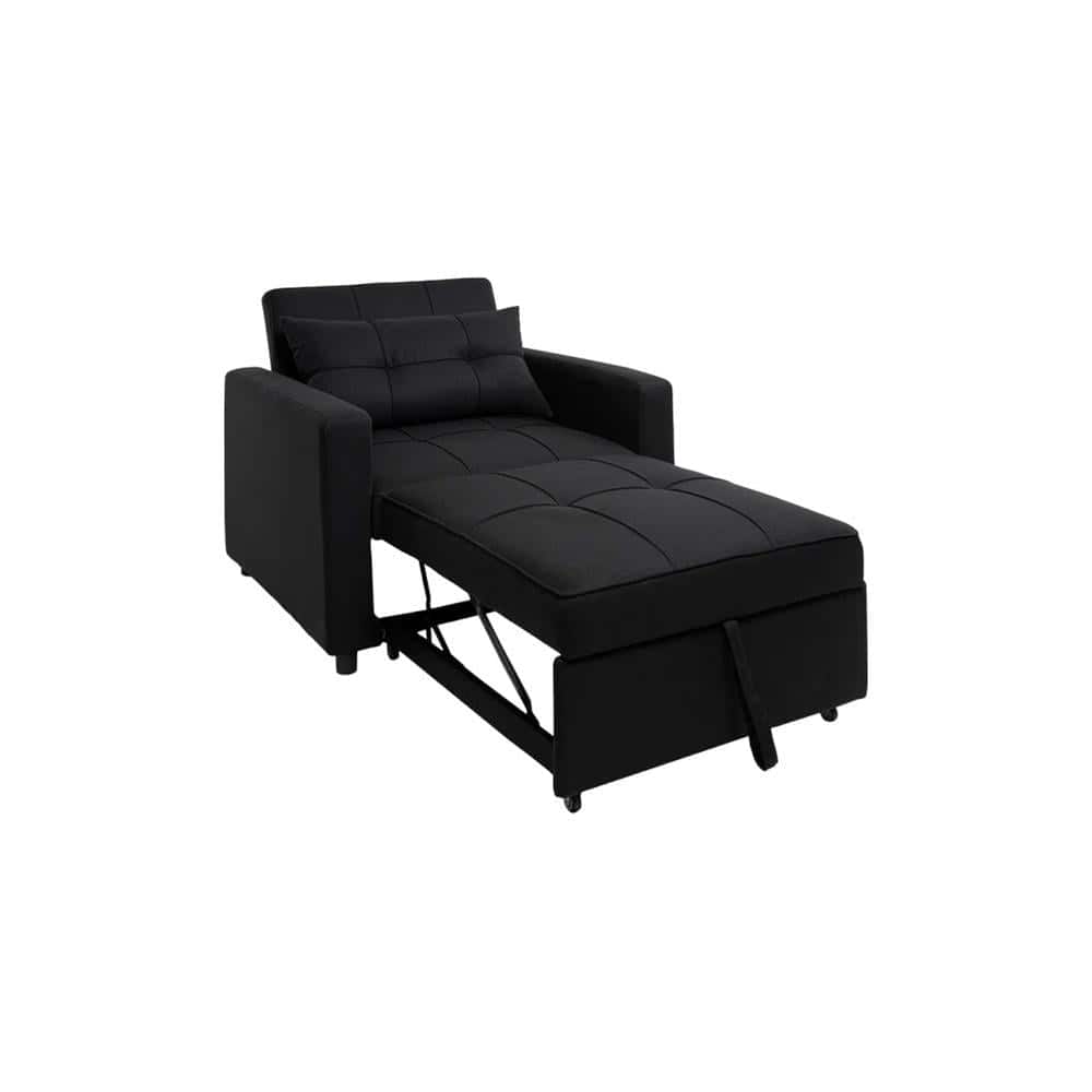 Gilbertson 1 Seater Sofa Cum Bed In Black Color