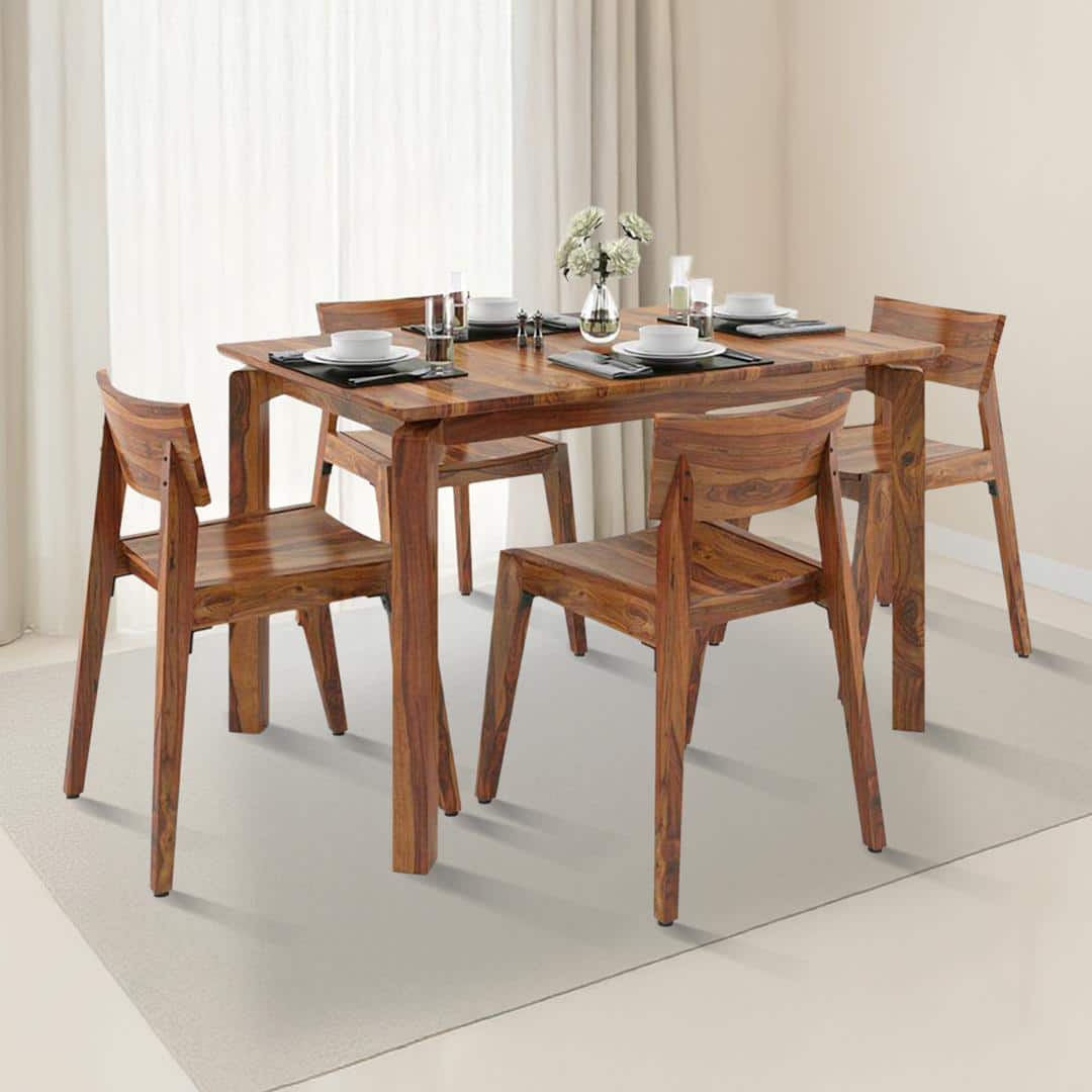 Catria - Gordon 4 Seater Dining Table Set (Finish- Teak)