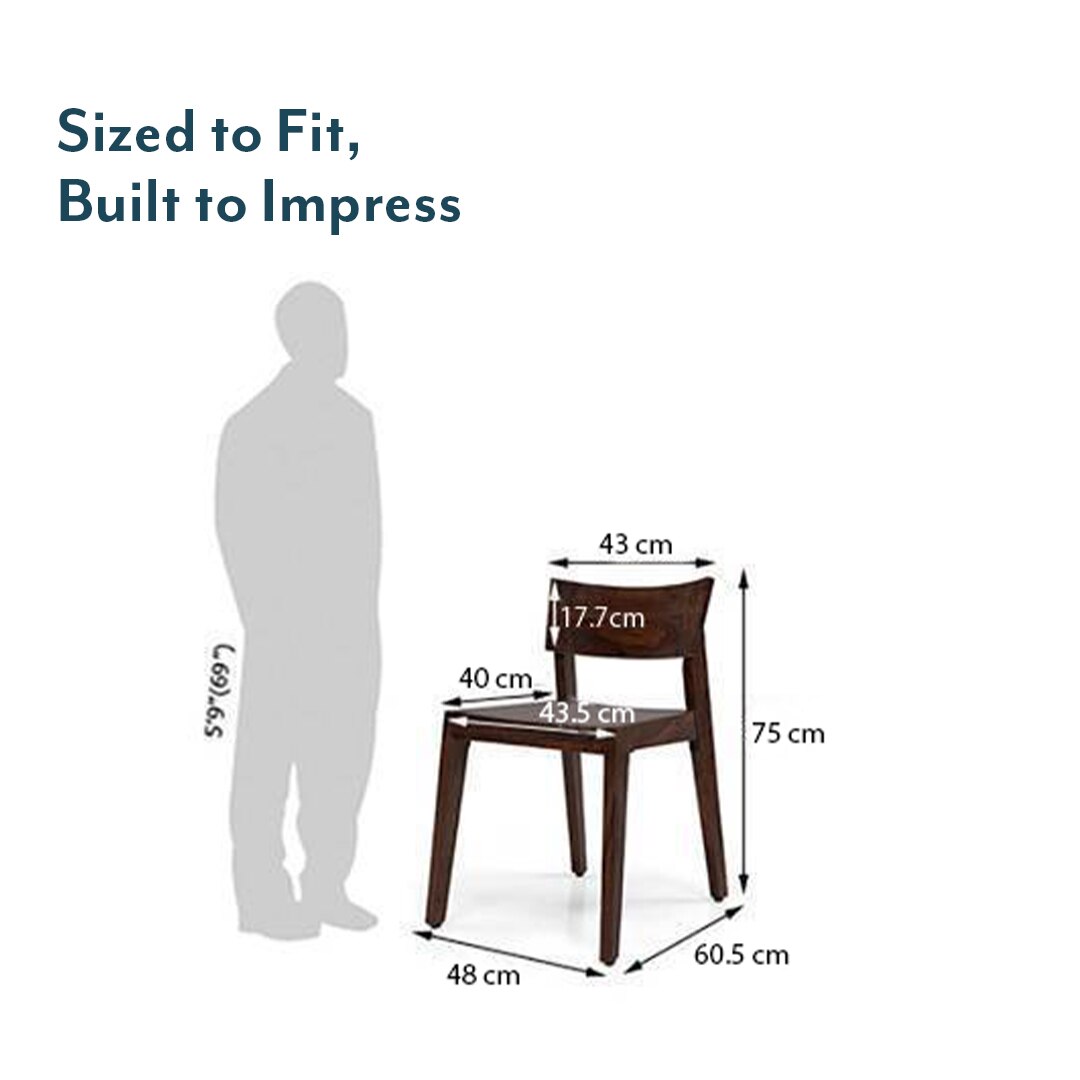 Gordon Solid Wood Dining Chair in Mahogany Finish