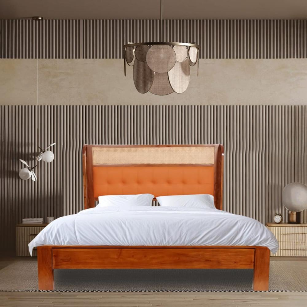 Halston Solid Wood Non Storage Bed In Provincial Teak Finish