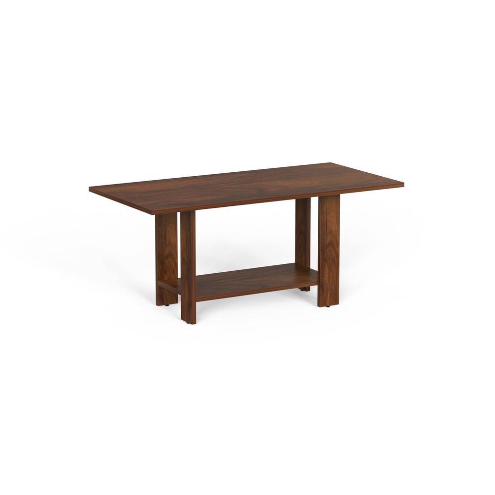 Osnale Engineered Wood Rectangular Shape Coffee Center Sofa Tea/Teapoy Console Table For Sofa Set Living Room Home Hall (Brown Maple)
