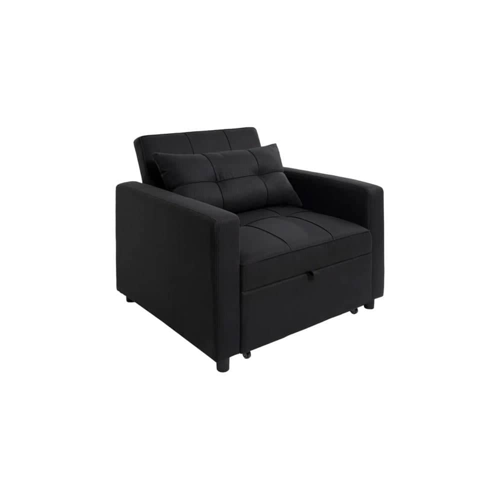 Gilbertson 1 Seater Sofa Cum Bed In Black Color
