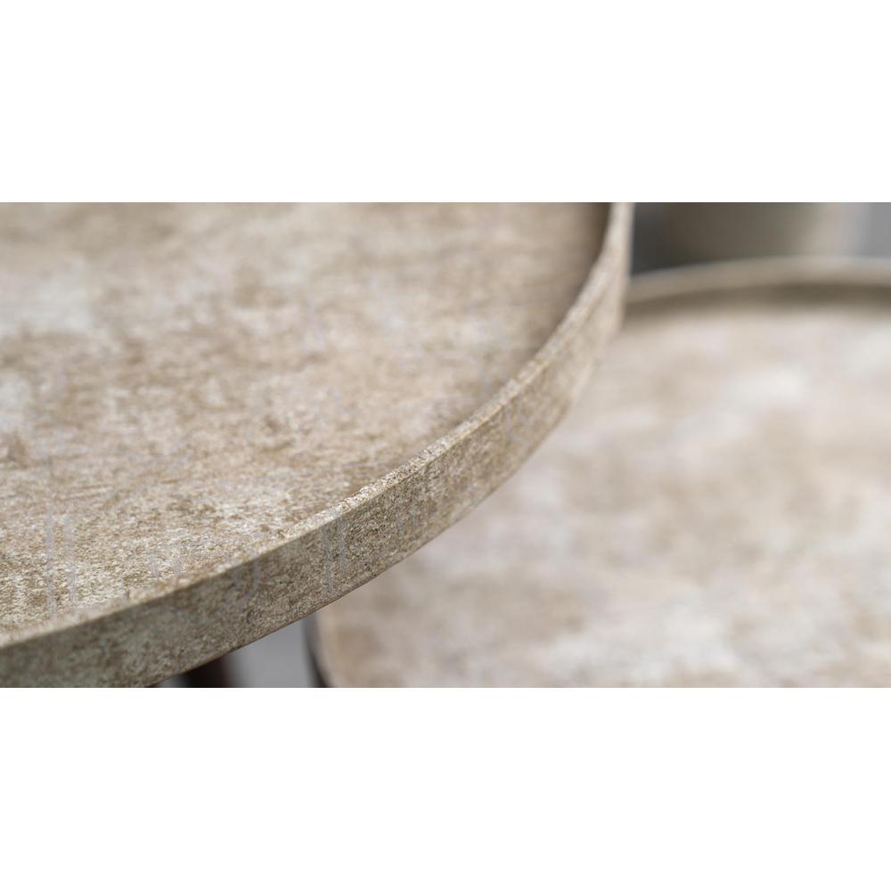 Ethereal Gold Round Nesting Tables with Wooden Legs, Side Tables, Wooden Tables, Living Room Decor by A Tiny Mistake