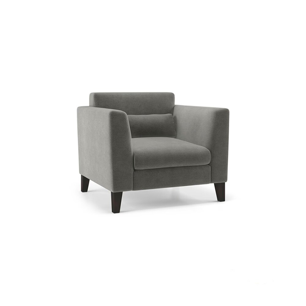 Lewis Sofa (Colour : Ash Grey Velvet, Cushion : Soft, Seater : 3+1+1)