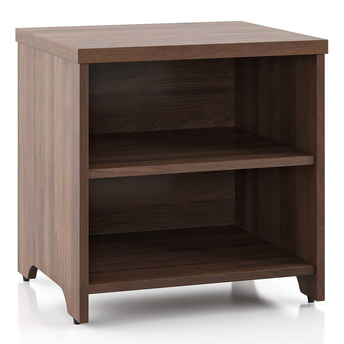 Misosa Engineered Wood Bedside Table in Classic Walnut Finish