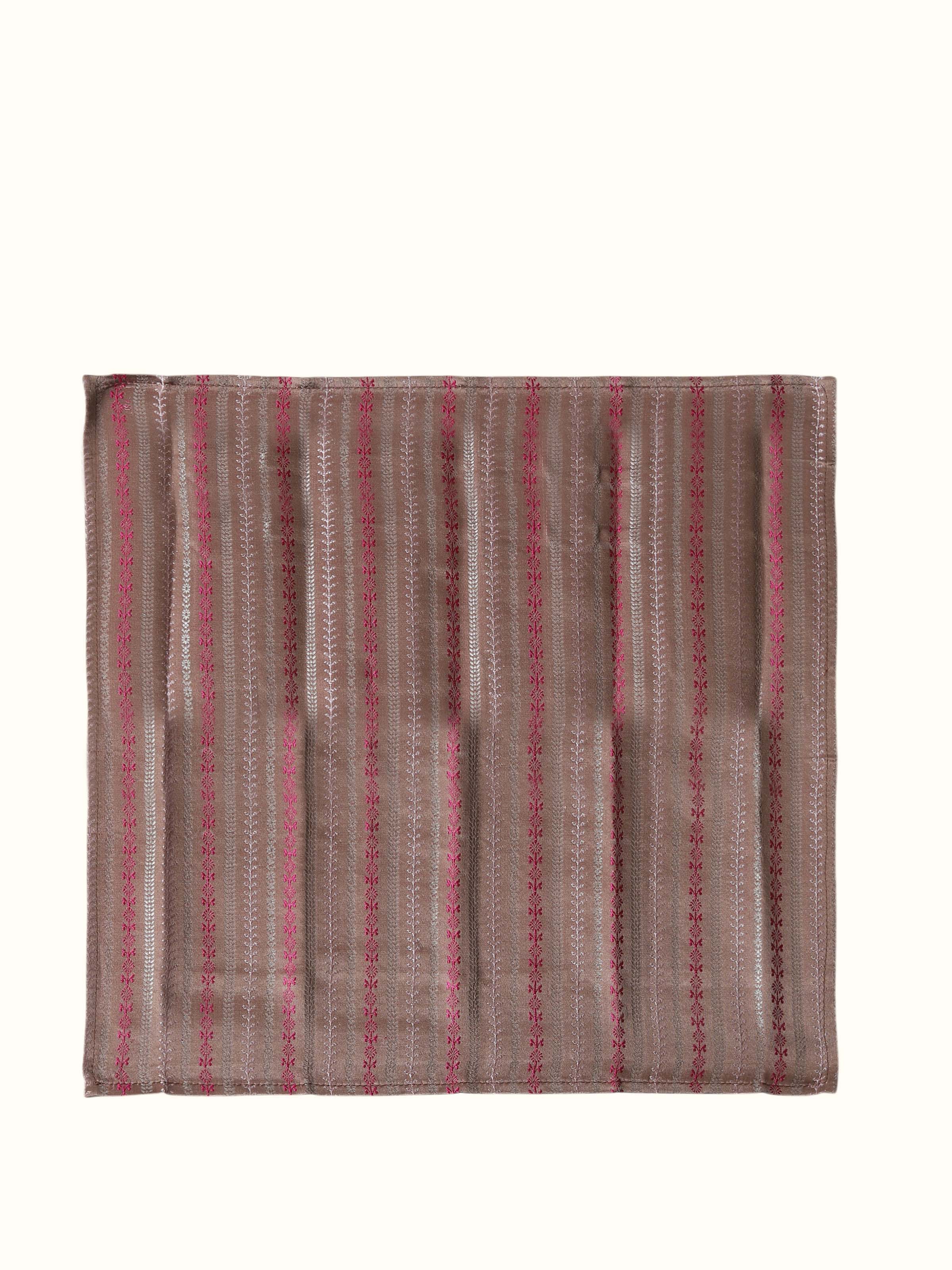Assorted Silk Banarasi Brocade Pocket Squares Gift Set (3Pcs)