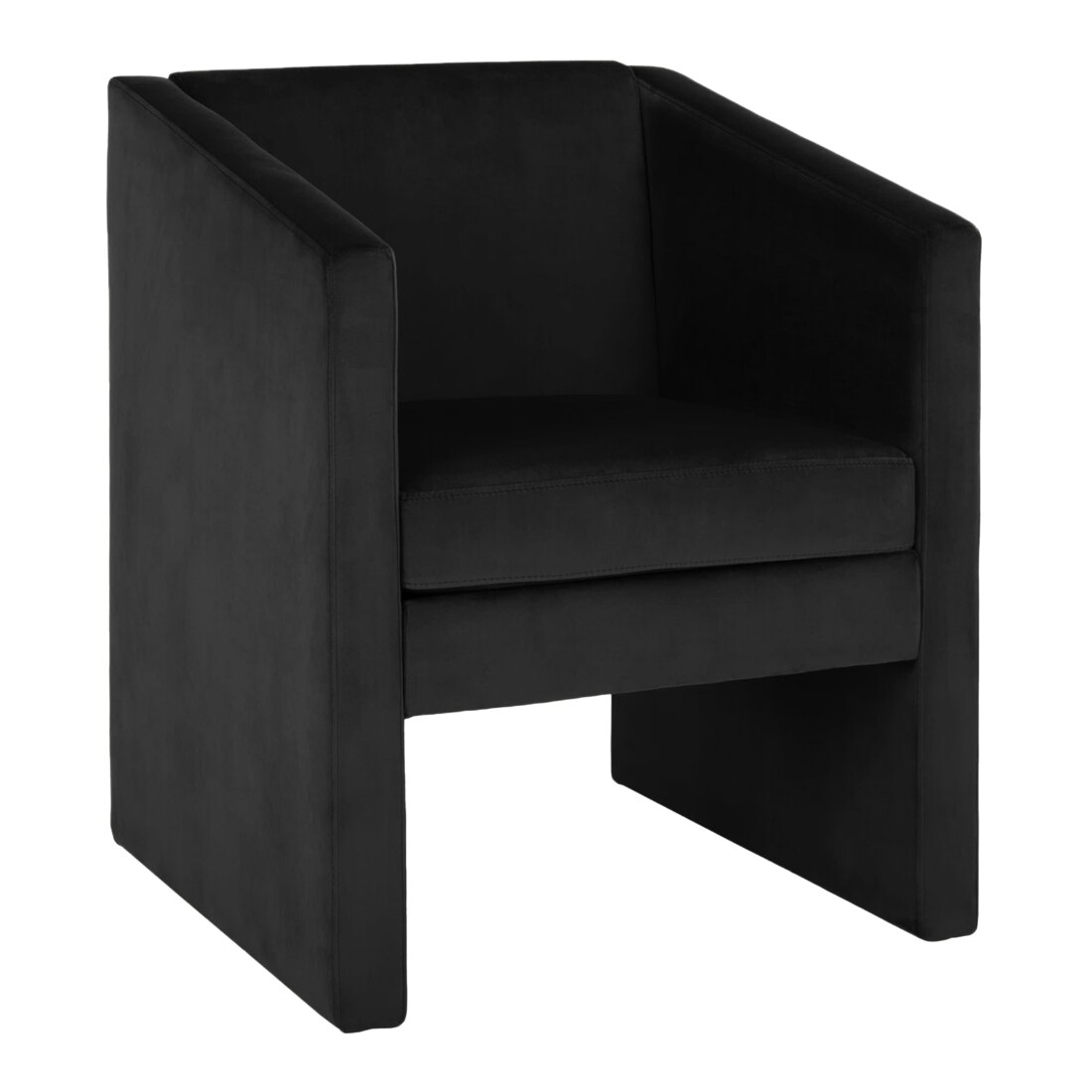 Shuntina Accent Velvet Chair in Black Colour