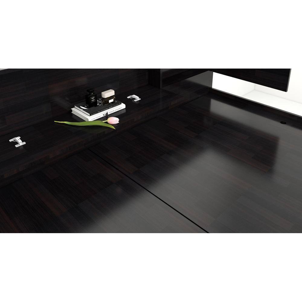 Hideki Goldline Queen Size Bed In Wenge Finish