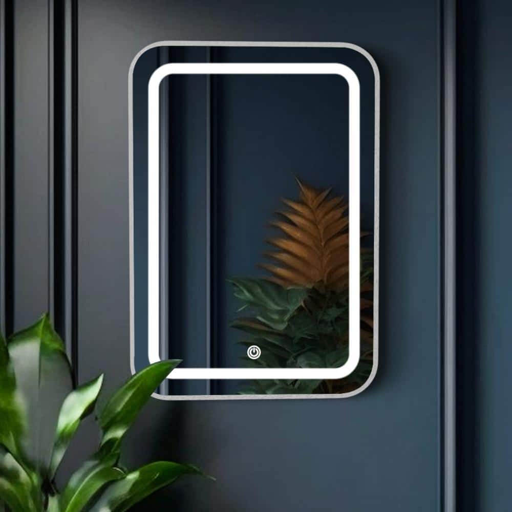 Aluminium LED Rectangular Decorative wall mirror by elegant arts and frames (Mirror size 500X700mm)