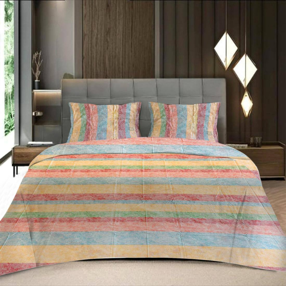 Threads Silky Touch Premium Super Double Queen Size Flat Bedsheet 254 x 230 cms