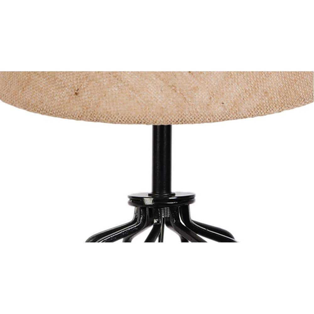 Hallie Beige Jute Table lamp with Iron Base