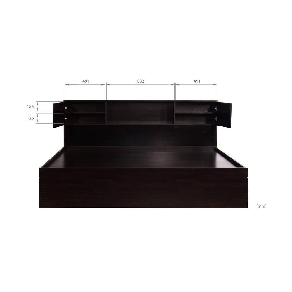 Machai Solid Wood King Size Drawer Storage Bed In Melamine Finish