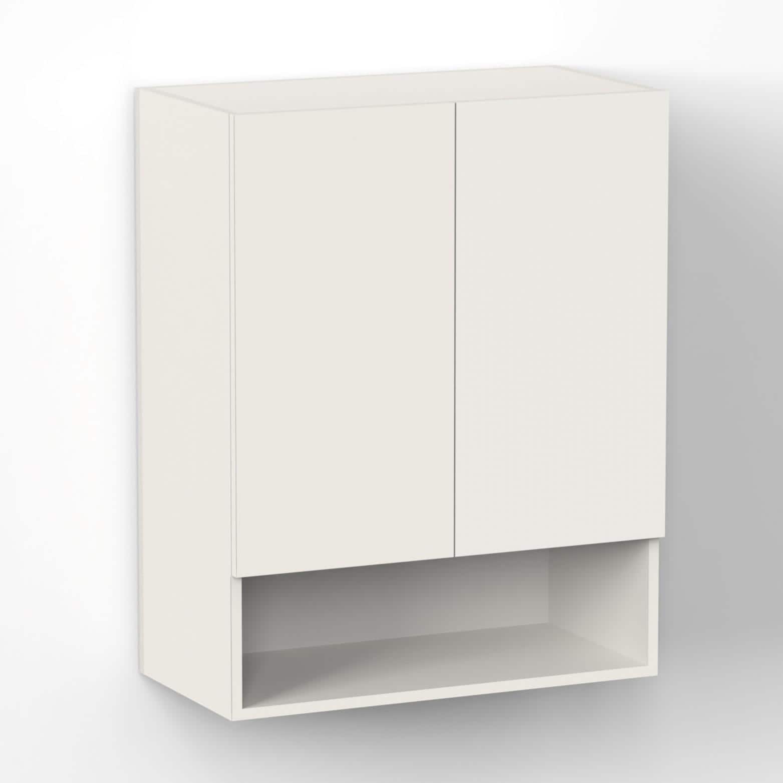 Opryt Engineered Wood Wall Mounted with Shelf Kitchen Cabinet Rack In White Finish