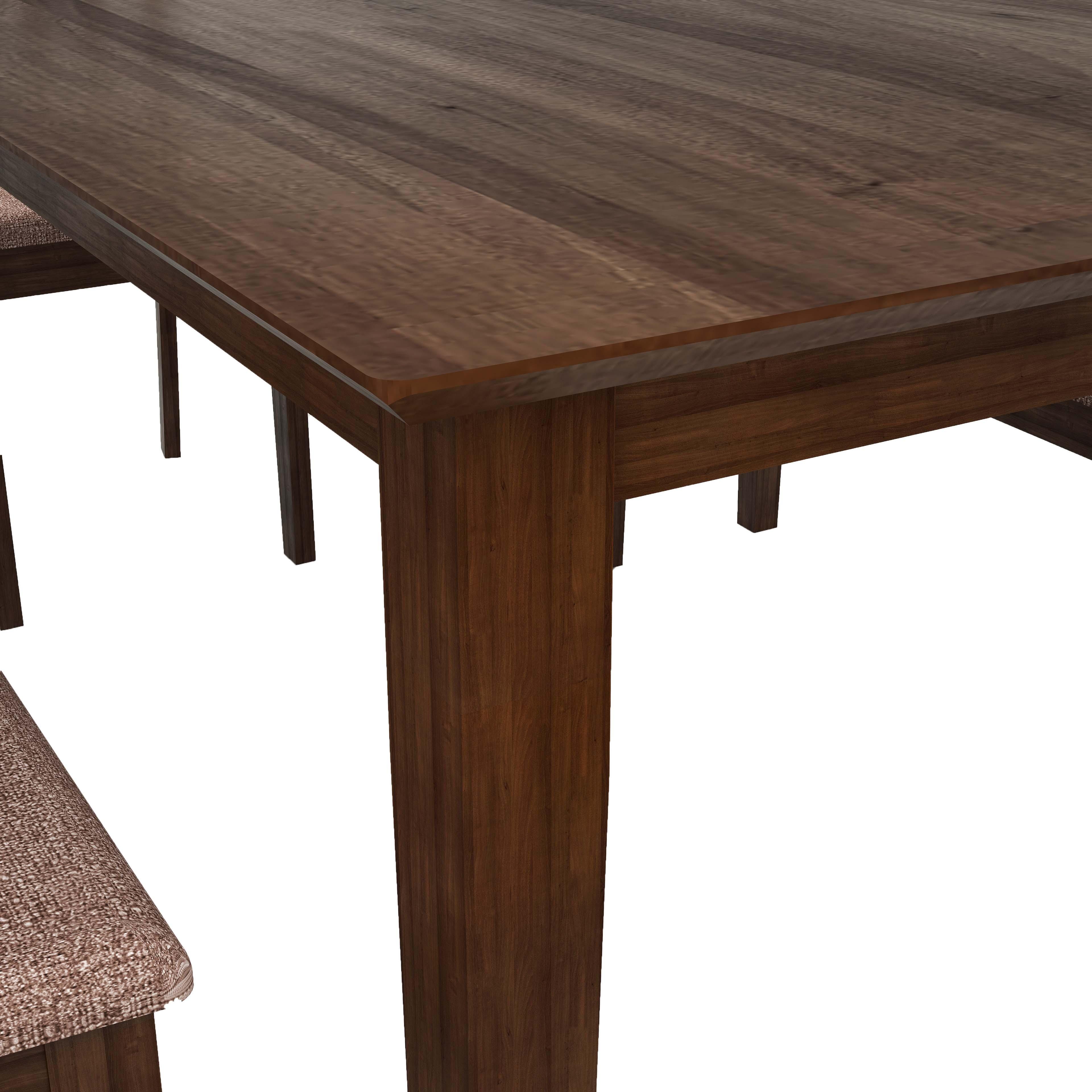 Seattle Starter Dining Set 1+6 (Rubberwood, Dark Cappuccino Finish)