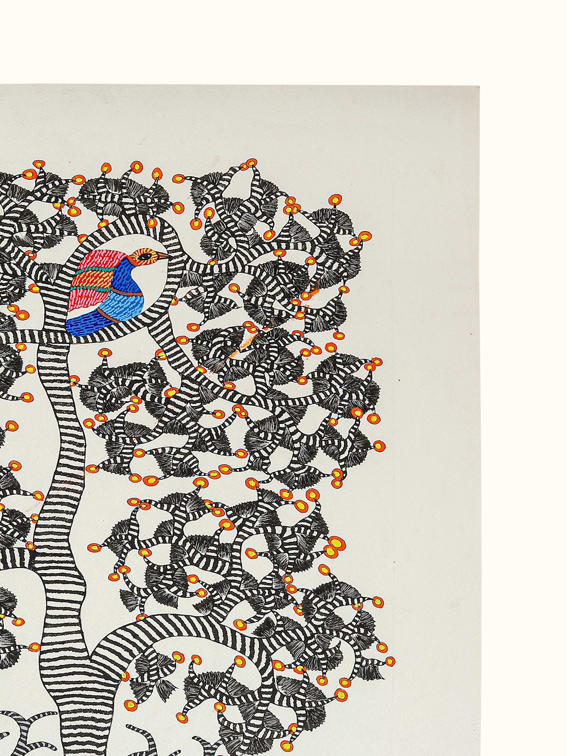 Deers Under Tree Gond Art