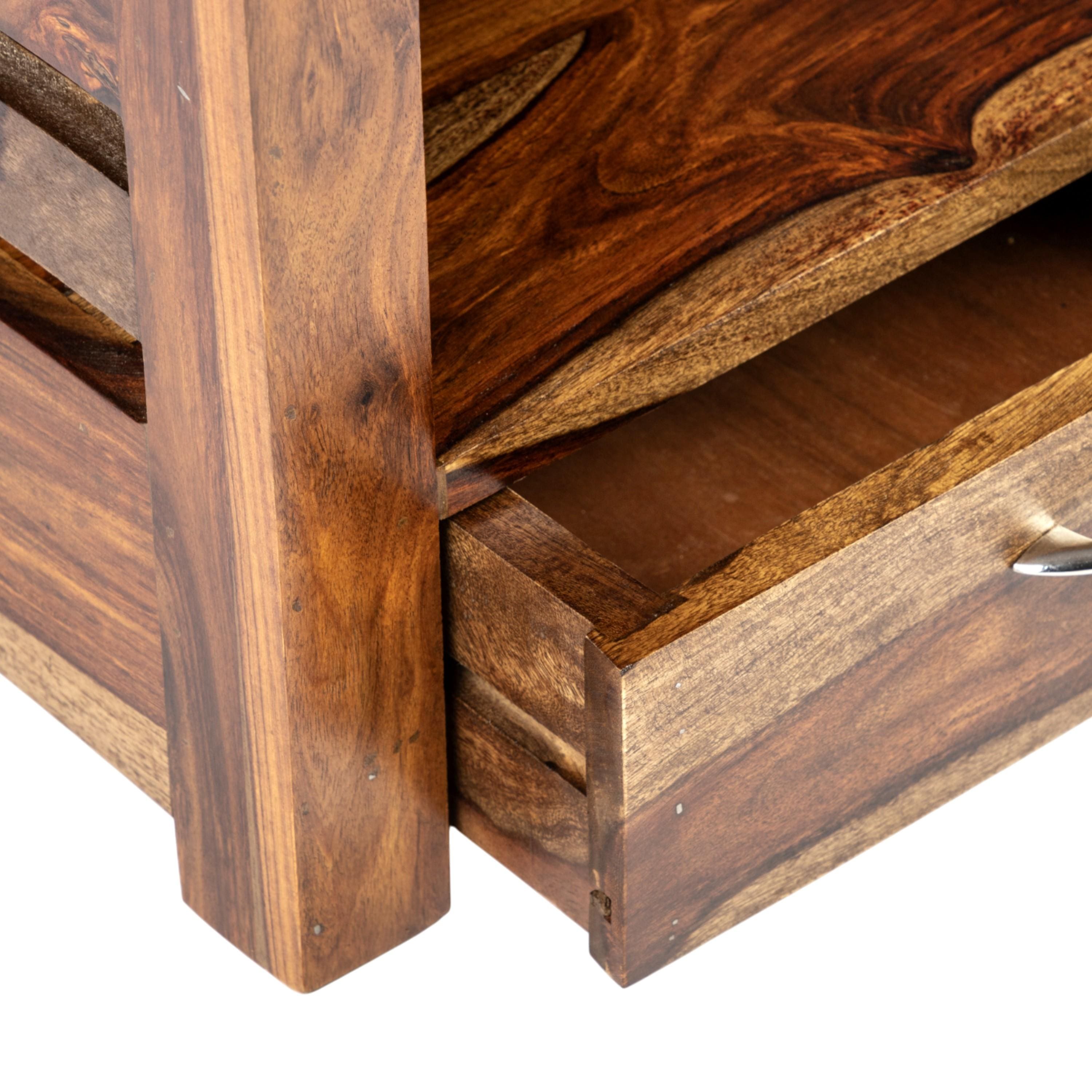 Russell Side Table - Teak Finish