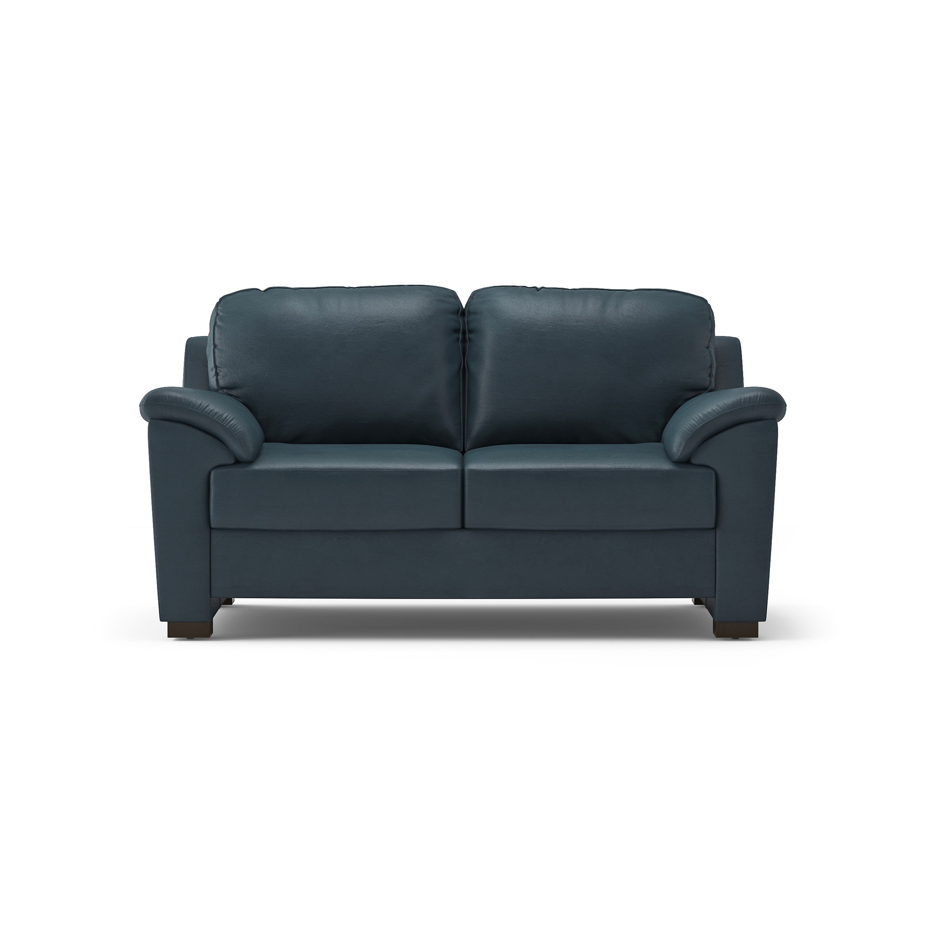 Farina 2 Seater Luxury Italian Leather Sofa In Aegean Sea