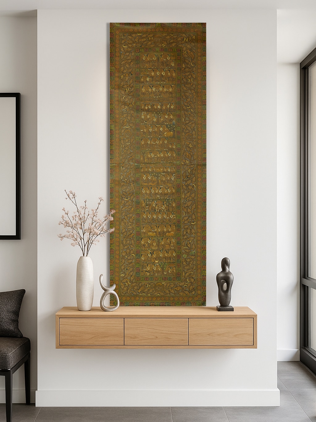 Pattachitra Village Life Painting