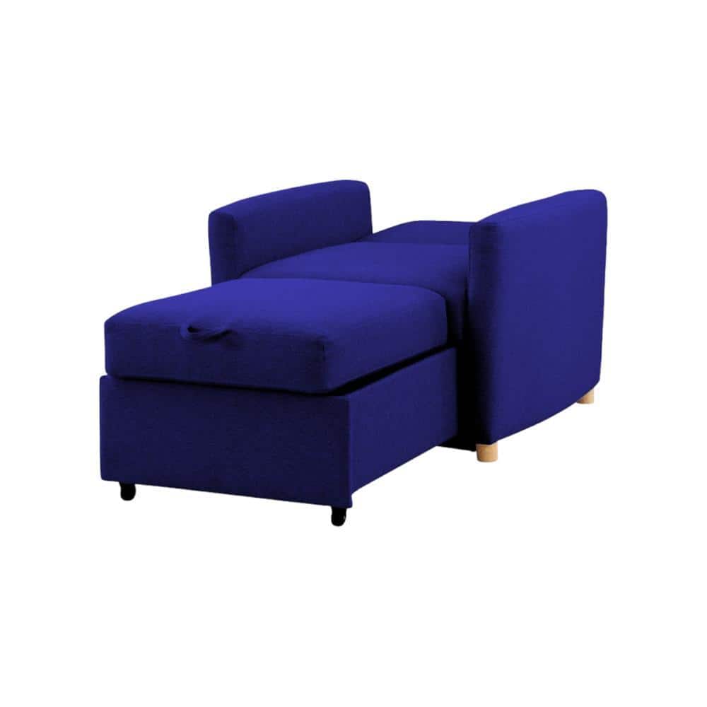 Jernell 1 Seater Sofa Cum Bed In Navy Blue Color