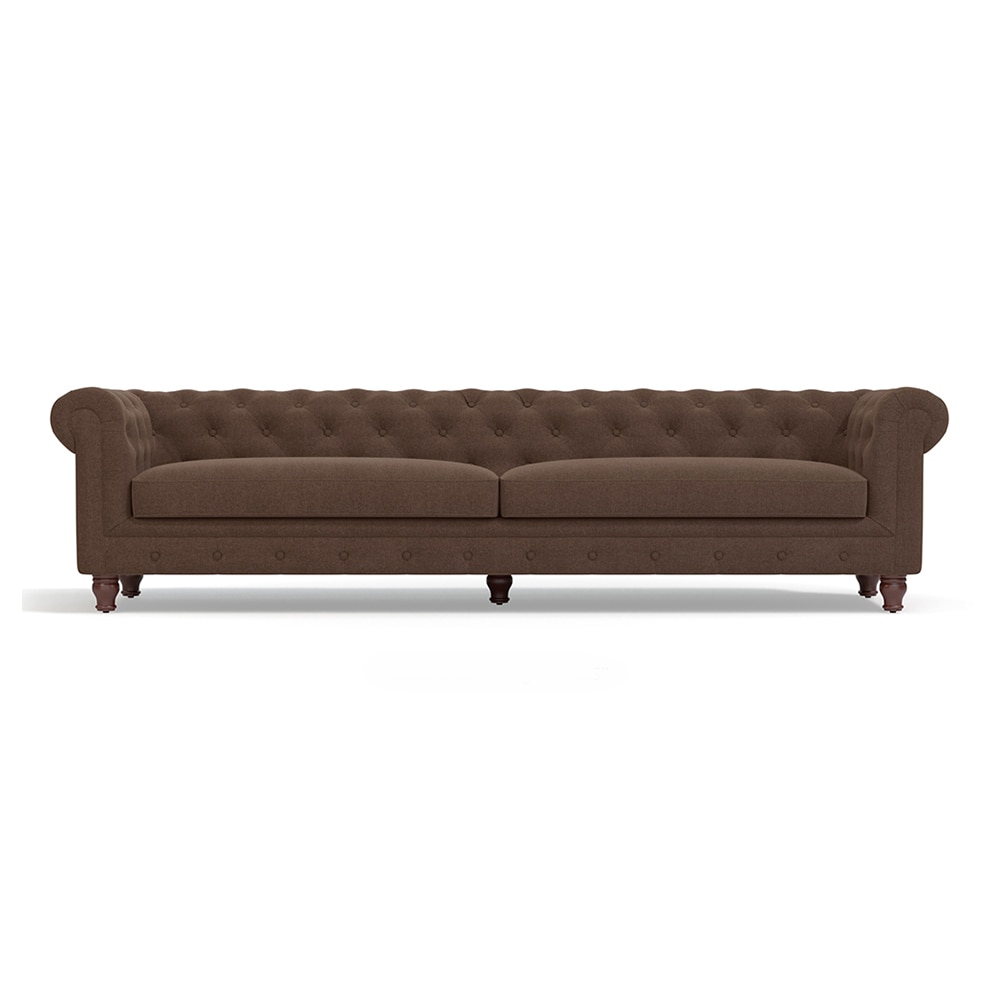 Winchester Essential 4 Seater Fabric Sofa in Daschund Brown Colour - Urban Ladder