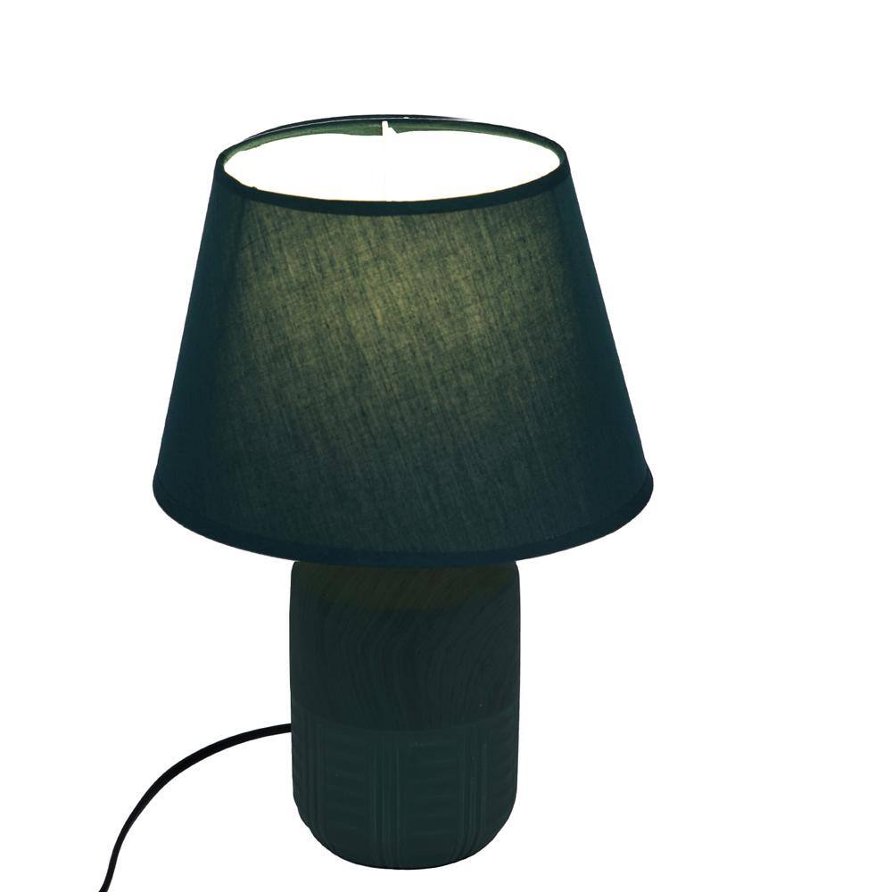 Desk Lamp Blue Carved Base with Modern Shade