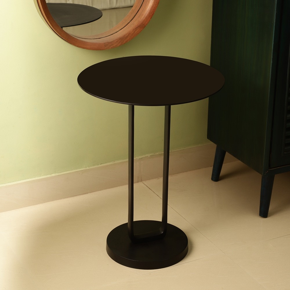 De Maison Decor Irwin Obsidian Side Table Classical Black Finish - De Maison Decor