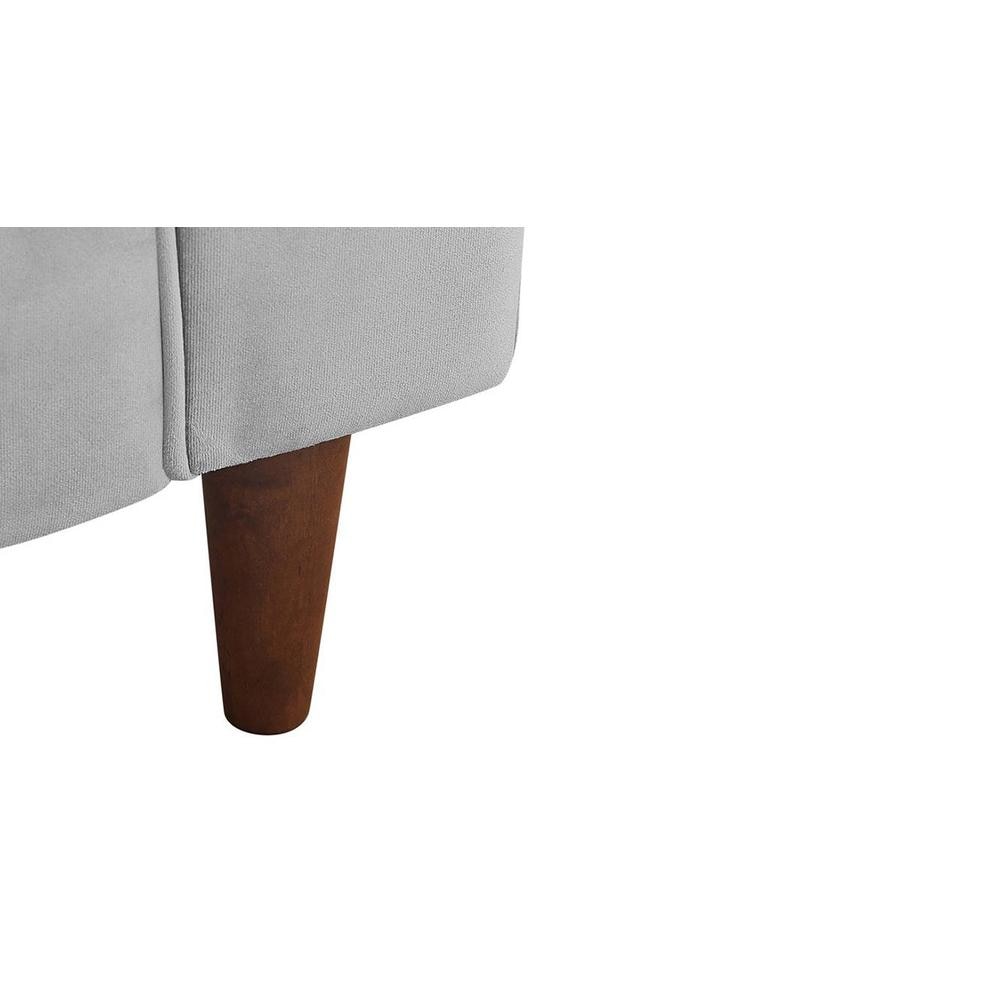 Korslund Velvet Chaise Launger in Grey Colour