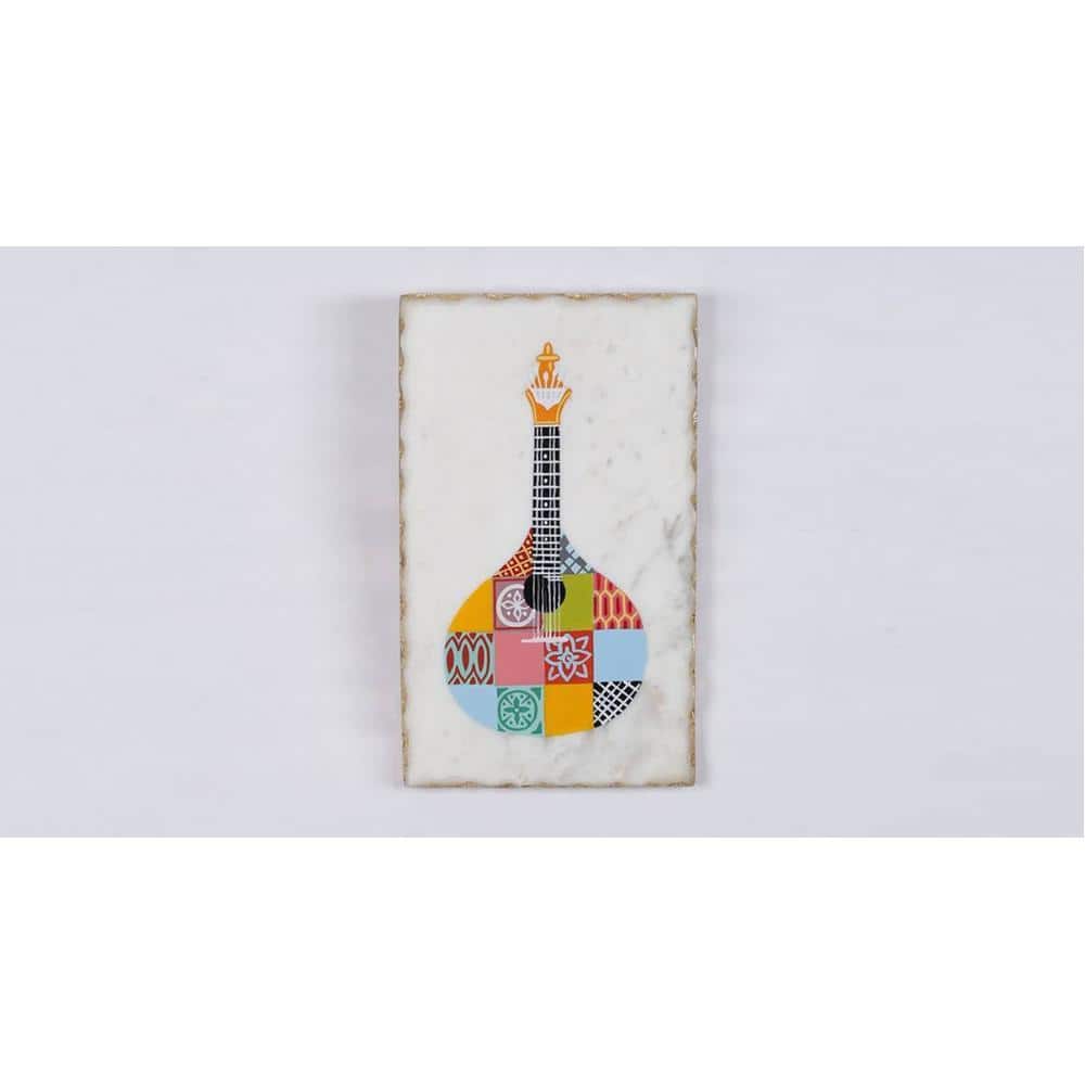 Jax White Abstract Marble 6x10 inches Framed Wall Art