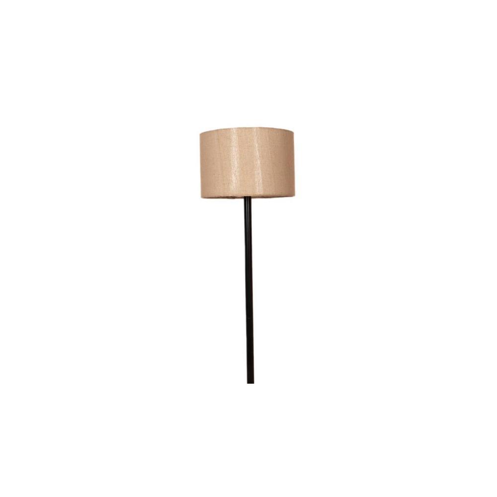 Frost Beige Jute Floor Lamp with Solid Wood