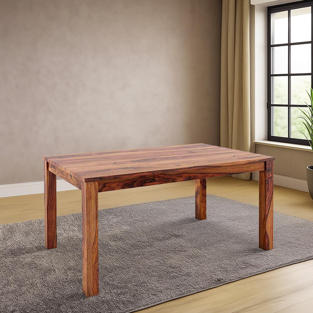 Arabia Solid Wood 6 Seater Dining Table In Teak Finish