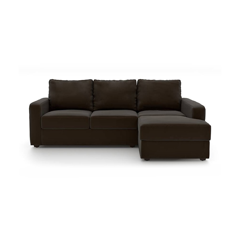Apollo Sofa (Colour : Chocolate, Cushion : Soft, Seating Capacity : Right Aligned 2 Seater + Right Aligned Chaise)