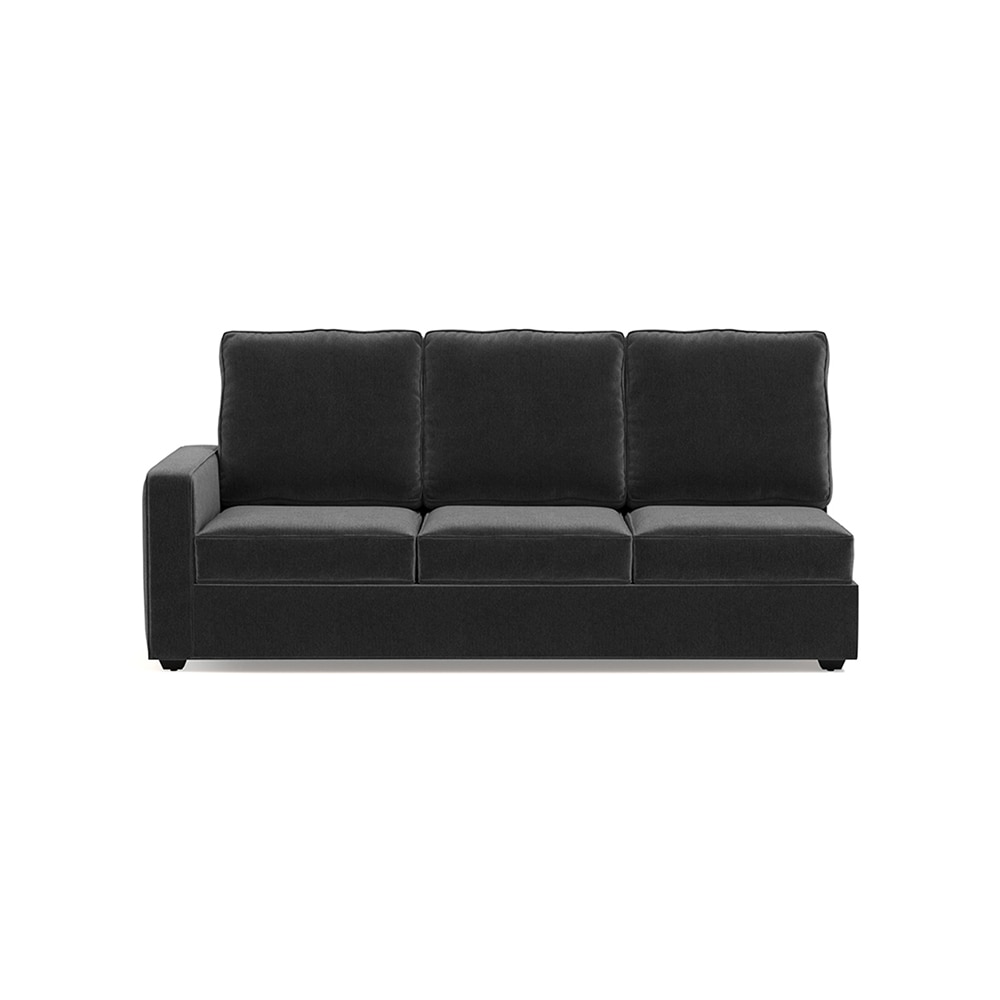 Apollo Sofa (Colour : Pebble Grey, Cushion : Soft, Back Type : High Back, Seating Capacity : Right Aligned 3 Seater + Right Aligned Chaise + Ottoman)