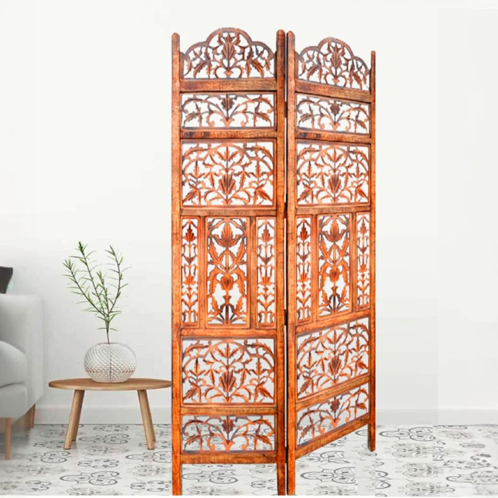 Jolanta Solid Wood 4 Panel Room Divider