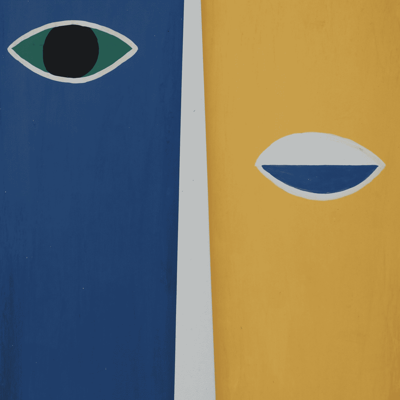 Olio Mango Wood Hand Painted Multicolor 2 Door Cabinet In Natural Finish