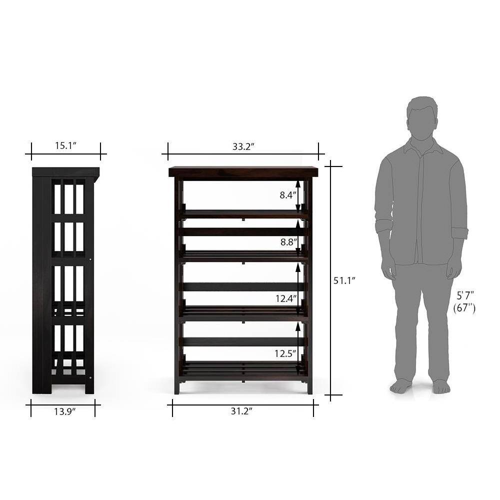 Rhodes Wide Folding Bookshelf