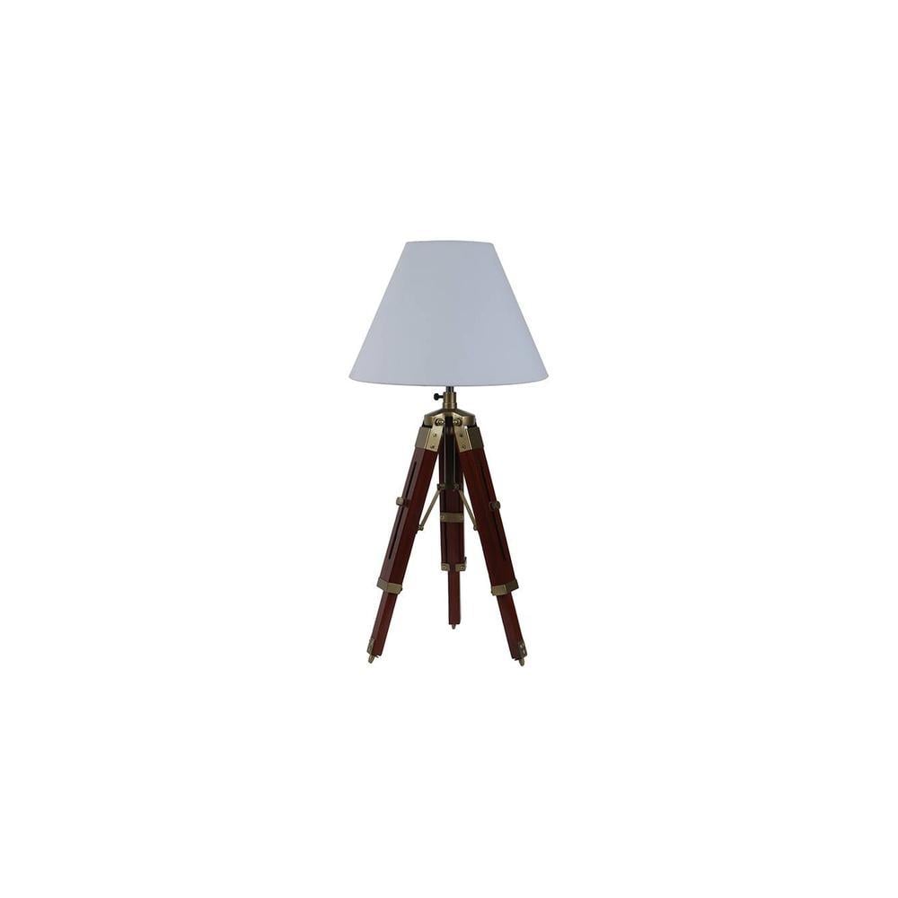 Alwyn White Cotton Shade Table Lamp