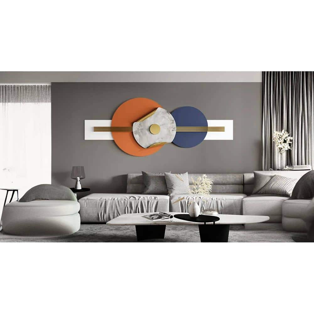 Blue And Orange Wall Decor Metal Wall Art